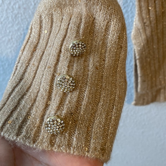 New Kaycee Sequin Sweater - Gold Metallic - Picture 3 of 9